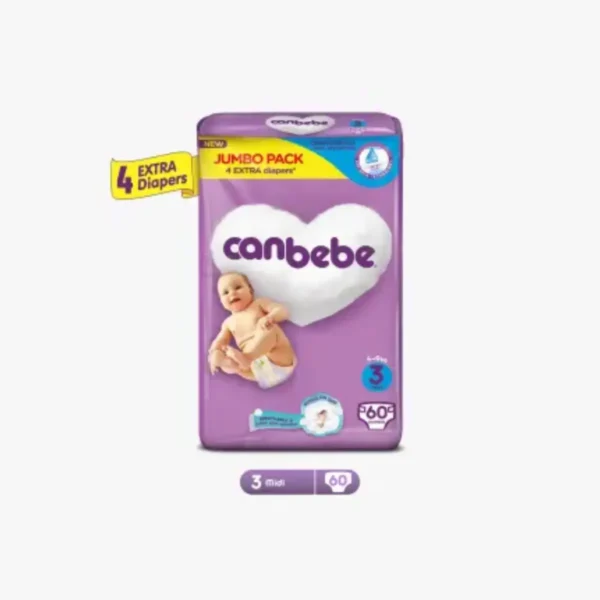 Canbebe Jumbo Mini Size 3, (4-9kg, 60Pcs)