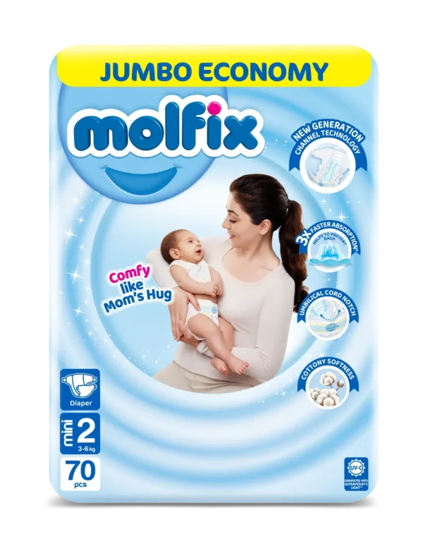 Molfix 3D Mega Pack Size-2 (70 Pcs) 3-6 Kg