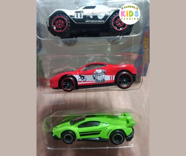 HOT WHEEL MINI RACING CAR 03 (White, Red, Green) - Image 2