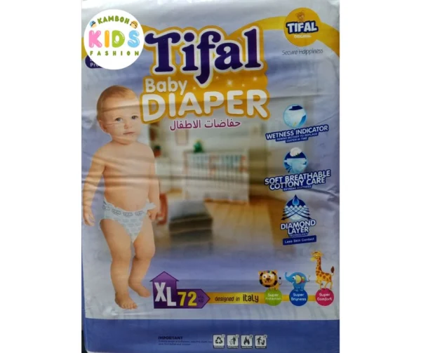 Tifal  Diapers Jumbo Pack Size 5 (XL) (72PCS)